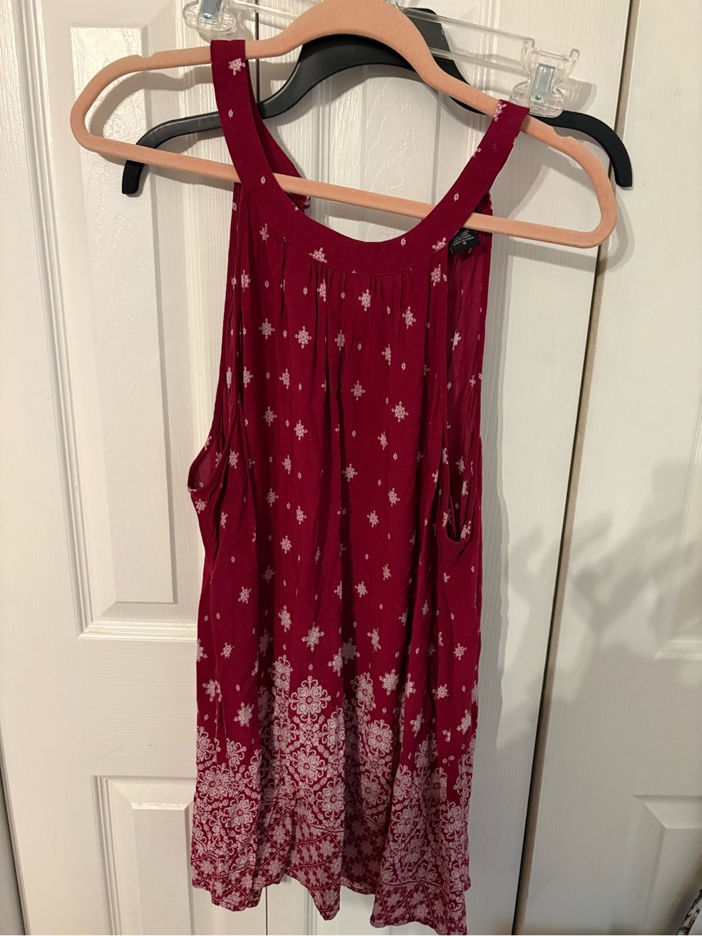 torrid Burgundy Printed Sleeveless Tank Top